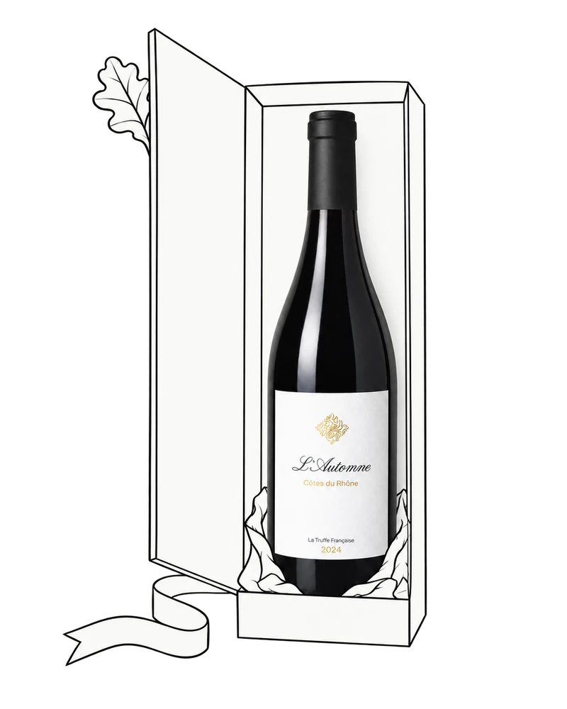 L’Automne, Côtes du Rhône, présenté dans son coffret illustré